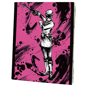 キャンバスボード「侍戦隊シンケンジャー」03/シンケンピンク 水墨イラストver.(描き起こしイラスト)