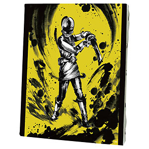 キャンバスボード「侍戦隊シンケンジャー」05/シンケンイエロー 水墨イラストver.(描き起こしイラスト)