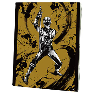 キャンバスボード「侍戦隊シンケンジャー」06/シンケンゴールド 水墨イラストver.(描き起こしイラスト)