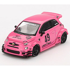 1/64 アバルト 595 LB-WORKS x Abas Works ピンク(左ハンドル)