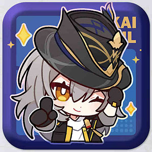 崩壊：スターレイル パムの展示館シリーズ スクエア缶バッチ 開拓者・調和(女)