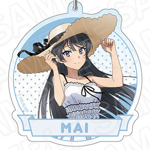 劇場アニメ「青春ブタ野郎はランドセルガールの夢を見ない」 ホログラムキーホルダー 桜島麻衣 麦わら ver.