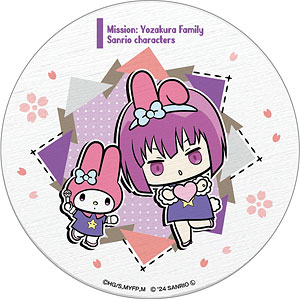 夜桜さんちの大作戦×サンリオキャラクターズ 白雲石コースター ミニキャラver. 夜桜四怨×マイメロディ