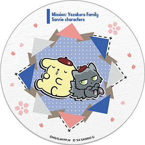 夜桜さんちの大作戦×サンリオキャラクターズ 白雲石コースター ミニキャラver. ゴリアテ×ポムポムプリン