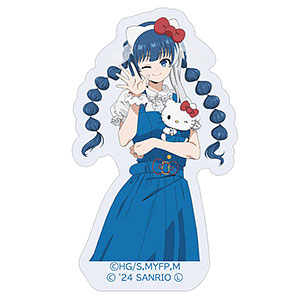 夜桜さんちの大作戦×サンリオキャラクターズ ダイカットステッカー 夜桜六美×ハローキティ