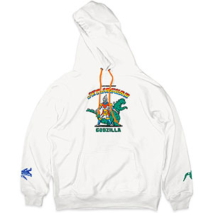ゴジラ 70周年記念 昭和シリーズ シーンイラストパーカー 2(ジェットジャガー ＆ ゴジラ) オフホワイト S