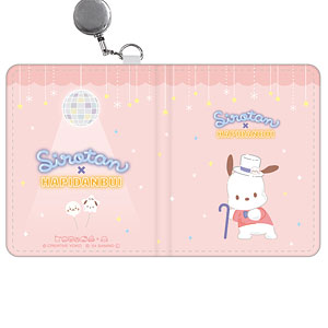 しろたん × はぴだんぶい 二つ折りパスケース / ポチャッコ