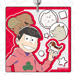 「おそ松さん」×「貼りまわれ！こいぬ」 アクリルキーホルダー おそ松×犬々先輩・こいぬ・ポメ