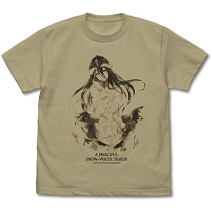 劇場版「オーバーロード」聖王国編 アルベド Tシャツ 慈悲深き純白の悪魔 Ver./SAND KHAKI-XL