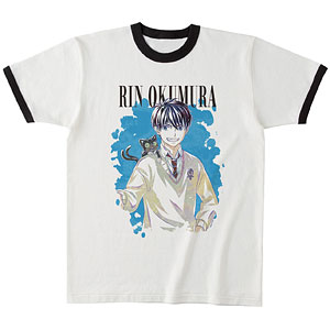 TVアニメ『青の祓魔師 島根啓明結社篇』 奥村燐＆クロ Ani-Art リンガーTシャツ ユニセックス M