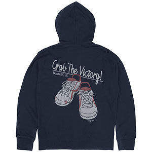 ハイキュー！！ 日向翔陽 シューズ ジップパーカー/NAVY-XL