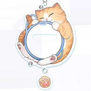 推し活グッズ アクリルネコ型缶バッジケース 黒[KAMIZONE]《発売