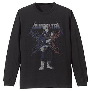 TVアニメ『僕のヒーローアカデミア』 轟焦凍 袖リブロングスリーブTシャツ/BLACK-S