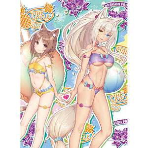 ★ねこぱら★アズキ＆ココナツ★さより★特大バスタオル★ウルトラレア★ ネコぱら B2タペストリー(フレーズ＆時雨/水着)Wスエード