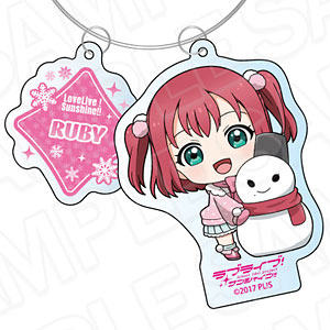 ラブライブ！サンシャイン！！ ワイヤーキーホルダー 黒澤ルビィ 冬遊び デフォルメ ver