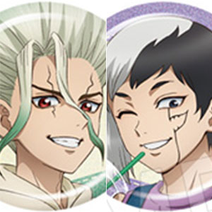 TVアニメ「Dr.STONE」 トレーディンググリッター缶バッジ デニムver. 6個入りBOX