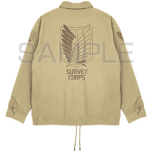 進撃の巨人 調査兵団 T/Cコーチジャケット/BEIGE-L（再販
