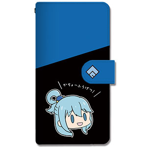 この素晴らしい世界に祝福を！3 ブックスタイルスマホケース Lサイズ デザイン01(アクア)