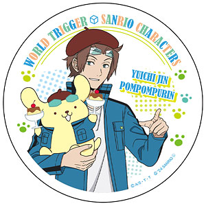 ワールドトリガー×サンリオキャラクターズ 白雲石コースター 迅悠一×ポムポムプリン