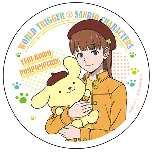 ワールドトリガー×サンリオキャラクターズ 白雲石コースター 林藤ゆり×ポムポムプリン