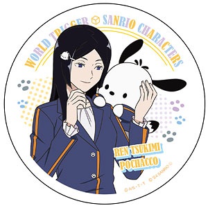 ワールドトリガー×サンリオキャラクターズ 白雲石コースター 月見蓮×ポチャッコ