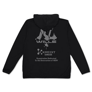 EVANGELION WILLE＆KREDIT 薄手ドライパーカー/BLACK-M