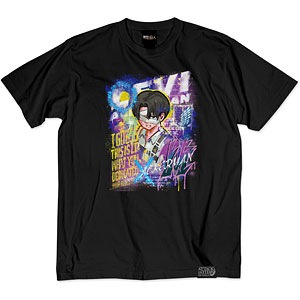 TVアニメ『進撃の巨人』The Final Season ウォールアート第2弾 Tシャツ(リヴァイ) ディープブラック M