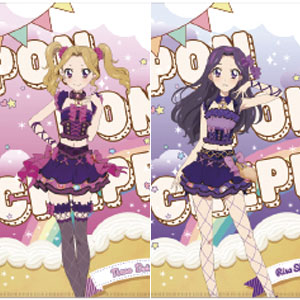 アイカツ！あかりGeneration×マリオンクレープ A4クリアファイルセット 大地のの＆白樺リサ