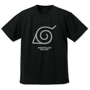 NARUTO -ナルト- 疾風伝 木ノ葉隠れの里 ドライTシャツ/BLACK-L