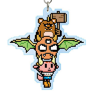 ポンコツクエスト アクリルキーホルダー カク＆ミツイ＆ツチダ ドットVer.2