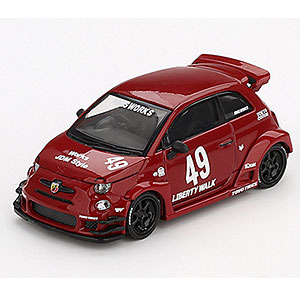 1/64 アバルト 595 LB-WORKS x Abas Works レッド(左ハンドル)