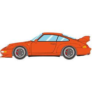 1/43 ポルシェ 911 (993) GT2 ストリート 1996 ガーズレッド (レッドホイール)[メイクアップ]【送料無料】《０６月予約》