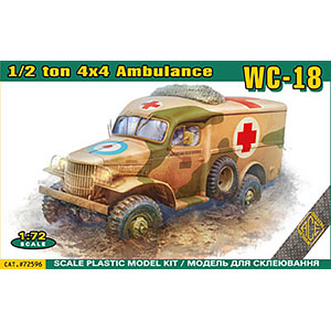 1/72 米・ダッジWC18(T211)4輪駆動野戦救急車 プラモデル