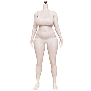 1/6 アーティキュレーテッド プラチナシリコン フィメールボディ ぽっちゃり 手足分割
