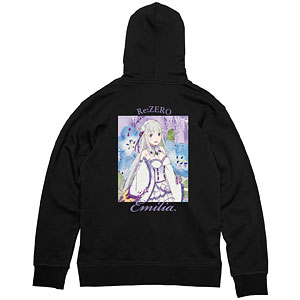 Re：ゼロから始める異世界生活 エミリア grunge CANVAS バックプリントパーカー メンズ XL