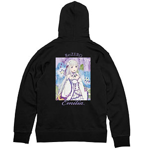 Re：ゼロから始める異世界生活 エミリア grunge CANVAS バックプリントパーカー レディース XL