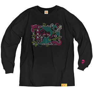 TVアニメ「らんま1/2」第1弾 ネオン中華ロングスリーブTシャツ 2(らんま) ブラック M