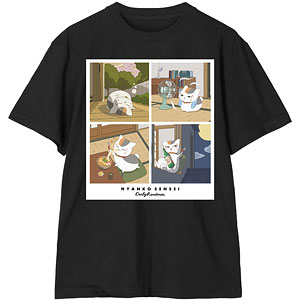 夏目友人帳 描き下ろし 16時から19時のニャンコ先生 ニャンコ先生の1日ver. Tシャツ レディース L