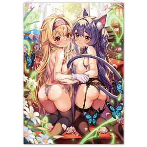 リトルウィッチノベタ B2タペストリー ノベタと黒猫ちゃん