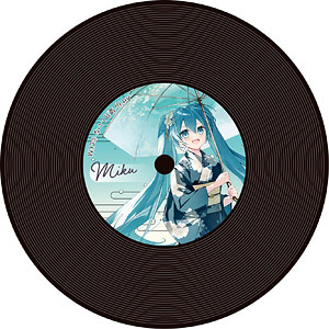 初音ミクシリーズ レコード風コースター 初音ミク