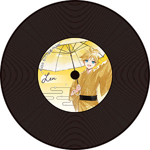 初音ミクシリーズ レコード風コースター 鏡音レン