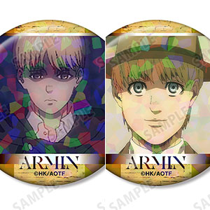 進撃の巨人 アルミン 場面写ホログラム缶バッジ2個セット
