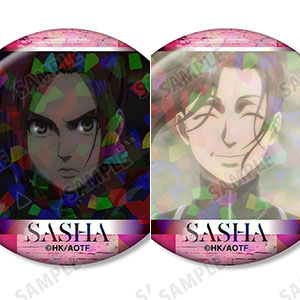 進撃の巨人 サシャ 場面写ホログラム缶バッジ2個セット