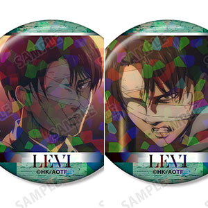 進撃の巨人 リヴァイ 場面写ホログラム缶バッジ2個セット