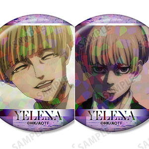 進撃の巨人 イェレナ 場面写ホログラム缶バッジ2個セット