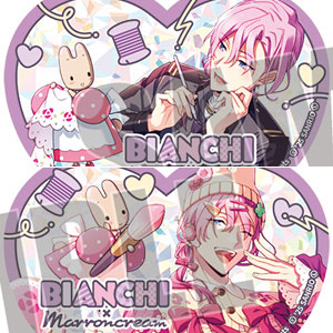 エリオスライジングヒーローズ×サンリオキャラクターズ ぴくりあプレートhologram 5.ビアンキ・ロウ×マロンクリーム