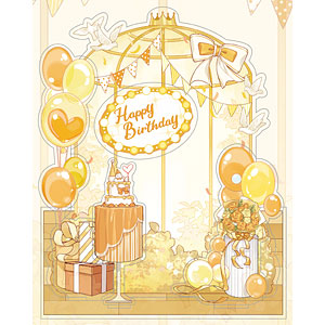 お誕生日シリーズ ディスプレイフレーム ピンク[MiGUCAT]《発売済