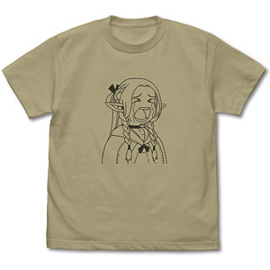 ダンジョン飯 マルシルの「こりッごり！！」 Tシャツ/SAND KHAKI-L