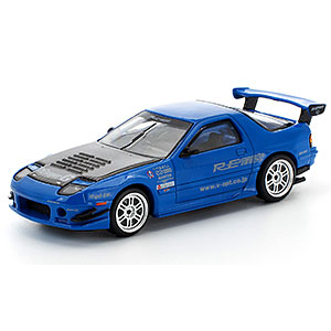1/64 マツダ RX7 RE：雨宮 ブルー ピンク[POP RACE]《07月予約》