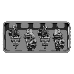 1/35 WWII ドイツ 戦車キューポラ用対空機銃架セット(4個入)